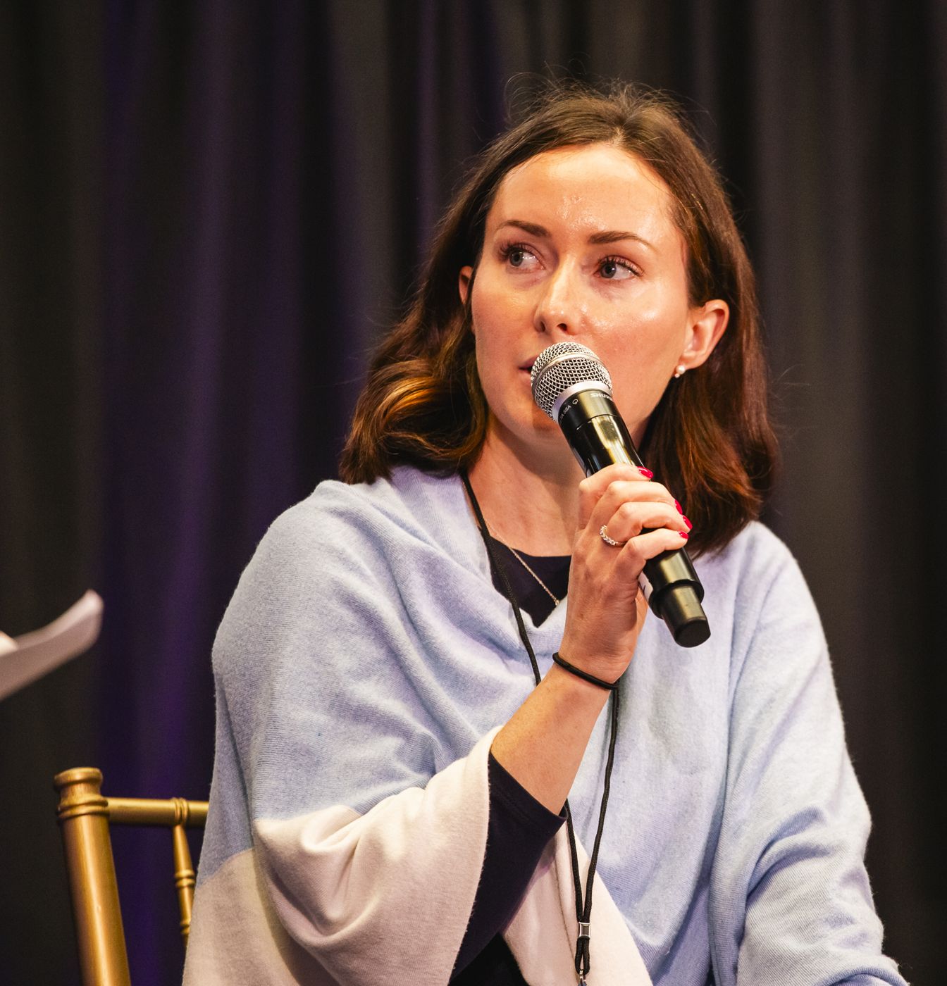 Olivia Svrchek speaking on a panel at Human+ Tech Week